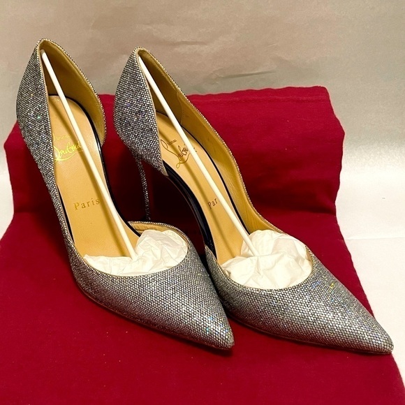 Christian Louboutin iconic ‘Iriza’ starburst discoball glitter Holo 100mm EU38 - Picture 4 of 10